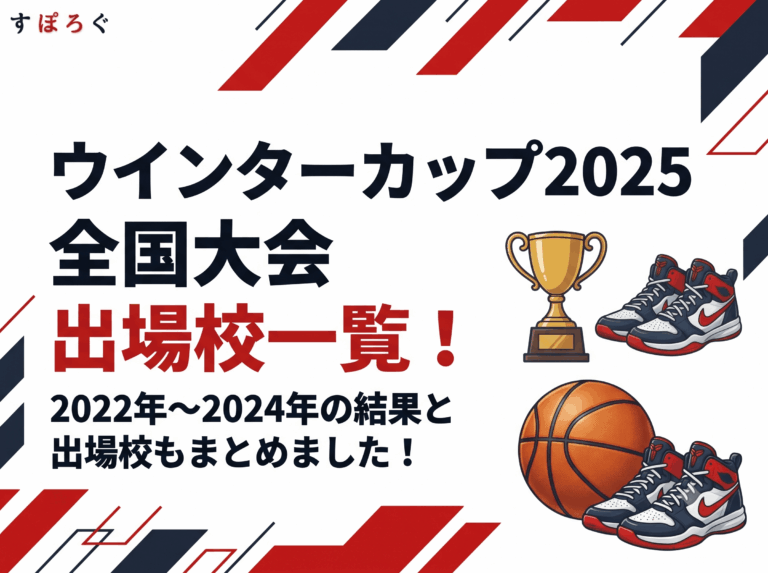 【2025大会結果あり】ウインターカップ2025全国大会出場校一覧！2022年〜2024年の結果と出場校もまとめました！