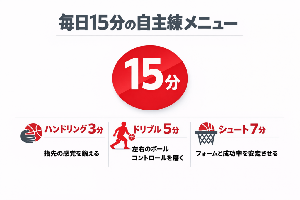 バスケで上手くなりたい人におすすめの自主練メニュー