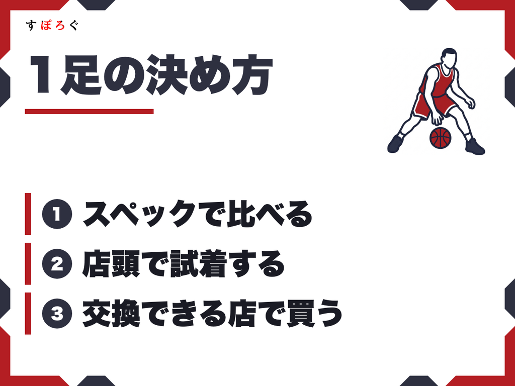 診断結果から1足を決める3つの手順